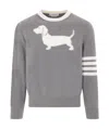Thom Browne 4-bar Hector Sweaters And Cardigans In Gray