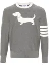 Thom Browne 4-bar Hector Sweaters And Cardigans In Grey