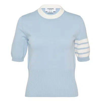 Thom Browne Hector Intarsia Short Sleeve Tee In Multi