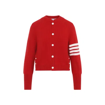 Thom Browne Hector Intarsia Wool Pullover Sweater In Red