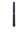 Thom Browne Hector Jacquard Silk Tie In Black