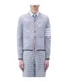 Thom Browne Hector-motif 4-bar Cardigan In Blue