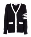 Thom Browne Hector Pointelle-intarsia Cardigan In Blue