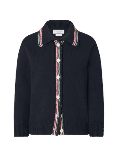 THOM BROWNE HECTOR POINTELLE-KNIT CARDIGAN