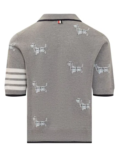 Thom Browne 'hector' Polo Shirt In Gray