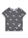 Thom Browne Hector-print T-shirt In Grey