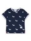 Thom Browne Hector Ringer T-shirt In Blue