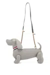 Thom Browne Herringbone Mini Hector Shoulder Bag In Grigio