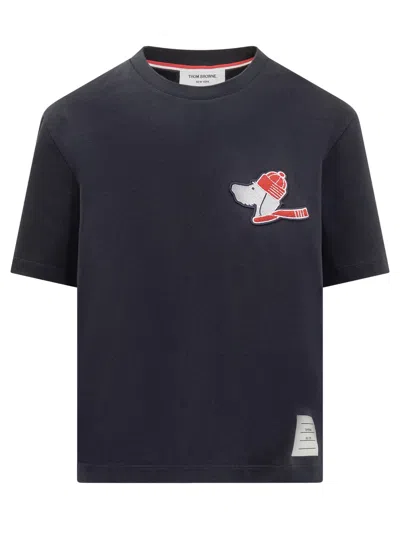Thom Browne Hector T-shirt In Navy