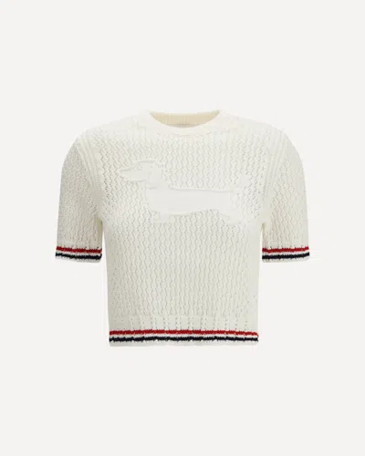 Thom Browne Sweaters Light And Natural In White