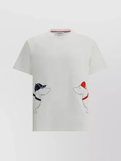 Thom Browne Hector The Dachshund T-shirt In White