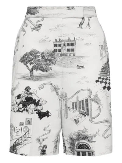 Thom Browne Hector Toile Bermuda Shorts In Multi