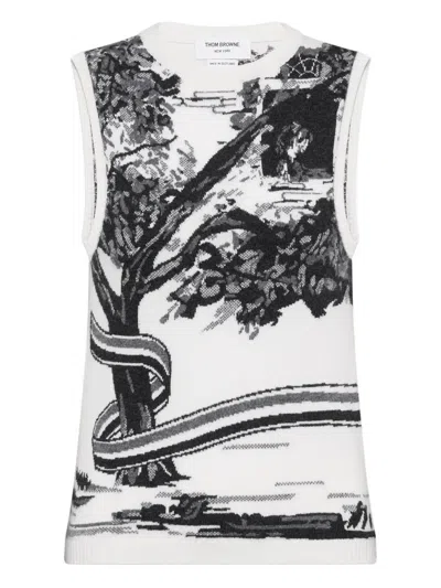 Thom Browne Hector Toile Top In Multi