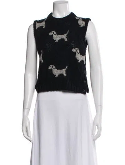 Pre-owned Thom Browne Hector Wool Sweater In Black