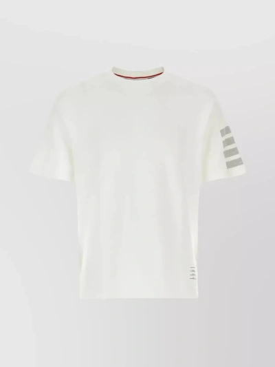 Thom Browne Striped Cotton-jersey T-shirt In Grey