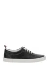 Thom Browne 'heritage' Black Sneakers With Logo Tab On Heel