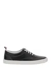 Thom Browne 'heritage' Black Sneakers With Logo Tab On Heel In Black