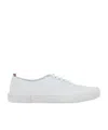 Thom Browne Canvas Vulcanized Heritage Sneakers In White