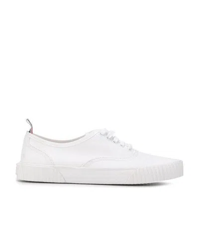 Thom Browne Heritage Canvas Sneakers In White