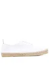 Thom Browne Heritage Jute Sole Low-top Sneakers In White