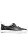 Thom Browne 'heritage' Black Sneakers With Logo Tab On Heel In Black