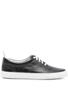 Thom Browne 'heritage' Black Sneakers With Logo Tab On Heel In Black