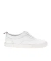 Thom Browne White Cotton Canvas Heritage Sneakers In White