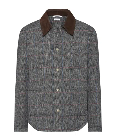 Thom Browne Herringbone Jacket In Gray