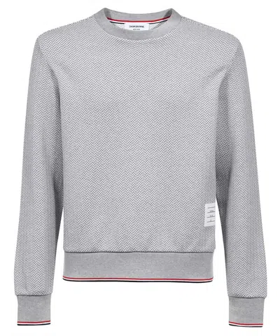 Thom Browne Herringbone Jersey In Grey