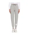 Thom Browne Herringbone Pattern Track Trousers In Gray