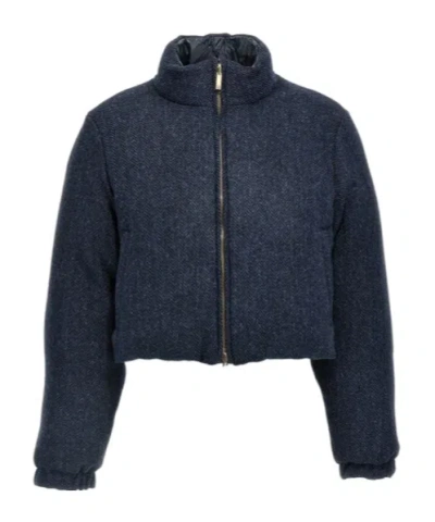 THOM BROWNE THOM BROWNE HERRINGBONE REVERSIBLE DOWN JACKET