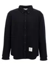 Thom Browne Oversized Shirt With Double Needle In Tweed In Black