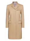 Thom Browne High-armhole Chesterfield Coat In Brown