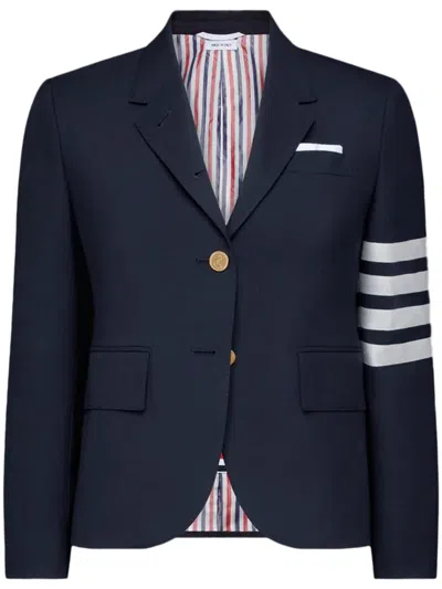 Thom Browne High Armhole Short Coat With Structured Fit In Black