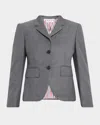 Thom Browne High-armhole Single-breasted Twill Sport Coat In Gray