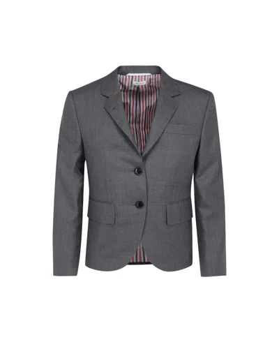 Thom Browne Grey Wool High Armhole Sport Coat In Gray