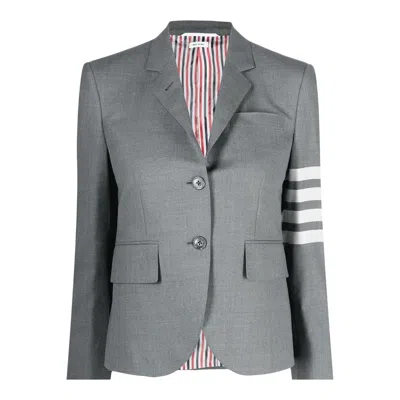 Thom Browne High Armhole Sport Coat Fit 3 Women In Gray