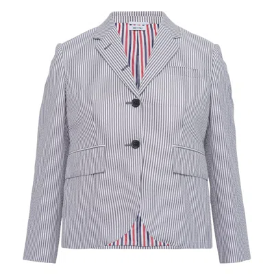 Thom Browne High Armhole Sport Coat Women In Blue