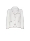 Thom Browne Cashmere High Armhole Sportcoat In White