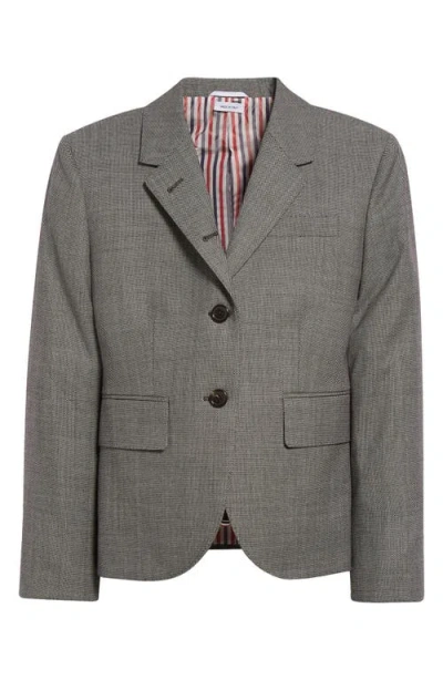 Thom Browne High Armhole Wool Suiting Blazer In Black/white