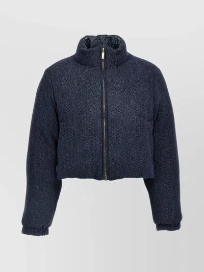 THOM BROWNE HIGH COLLAR REVERSIBLE PUFFER JACKET