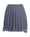 Thom Browne High-low Hem Pleated Skirt In Gray