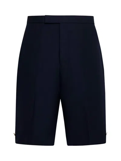 Thom Browne High-rise Backstrap Shorts In Black