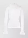 Thom Browne Frilled High-neck Tulle Top