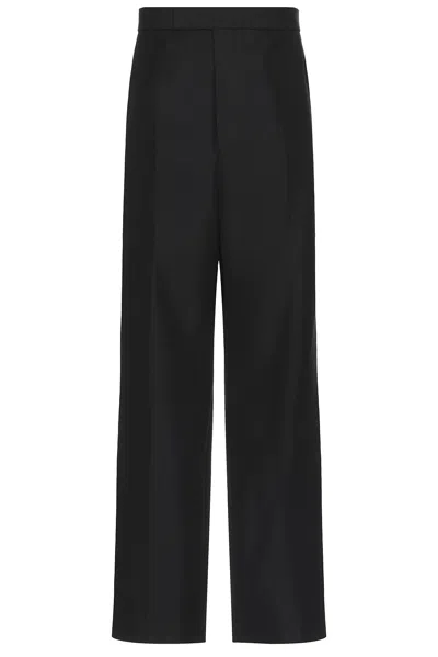 Thom Browne High Rise Backstrap Trouser In Black