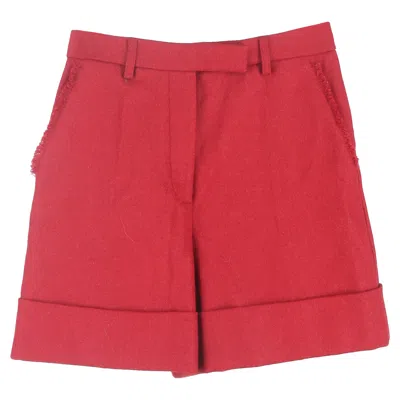 Thom Browne High-rise Tailored Shorts In Red Wool