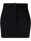 Thom Browne High-waist Herringbone Miniskirt In Blue