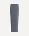 Thom Browne Gray Solid Wool Flannel Pencil Maxi Skirt In Gray