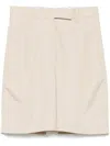 Thom Browne Khaki High-waisted Bermuda Shorts In 250 Khaki