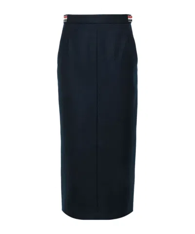 THOM BROWNE THOM BROWNE STRIPE DETAILED SKIRT